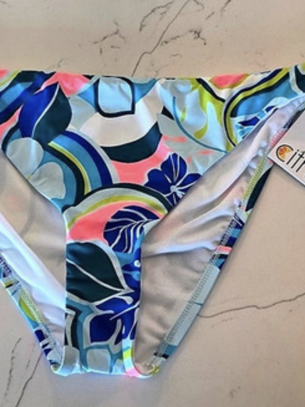 NWT Citrus Tropical Floral Bikini Bottoms XL Multi Color UPF 50+ Women's Sz XL